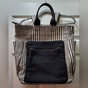 Universal Thread Backpack - Black and White Stripe